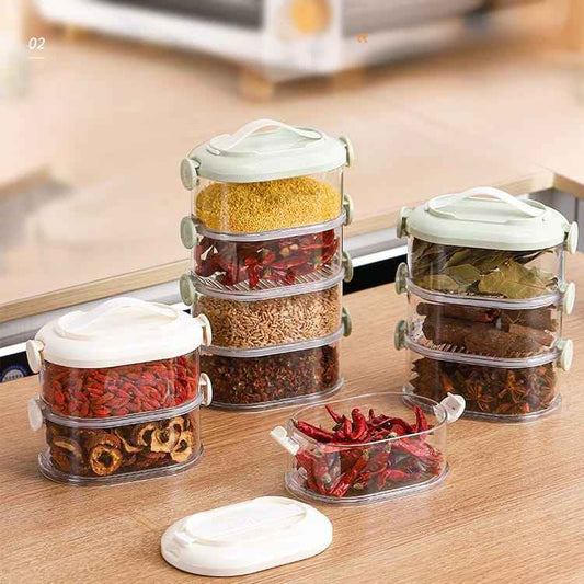 Multi-layer Sealed Spice Organizer - 2 Layers