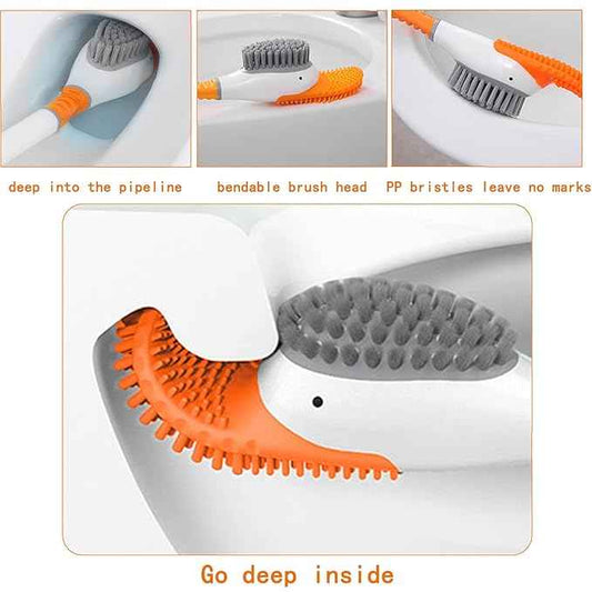 Duck Shape Silicone Bathroom Toilet Brush