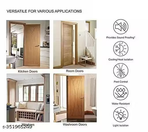 Door Guard Bottom Seal Strip - Soundproof & Dust Protector (39 Inches, Pack of 6, Brown) - VibeDroid