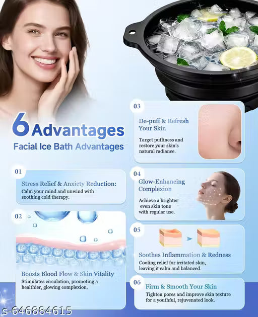Facial Ice Bath Bowl - Silicone Cold Therapy Tool - VibeDroid