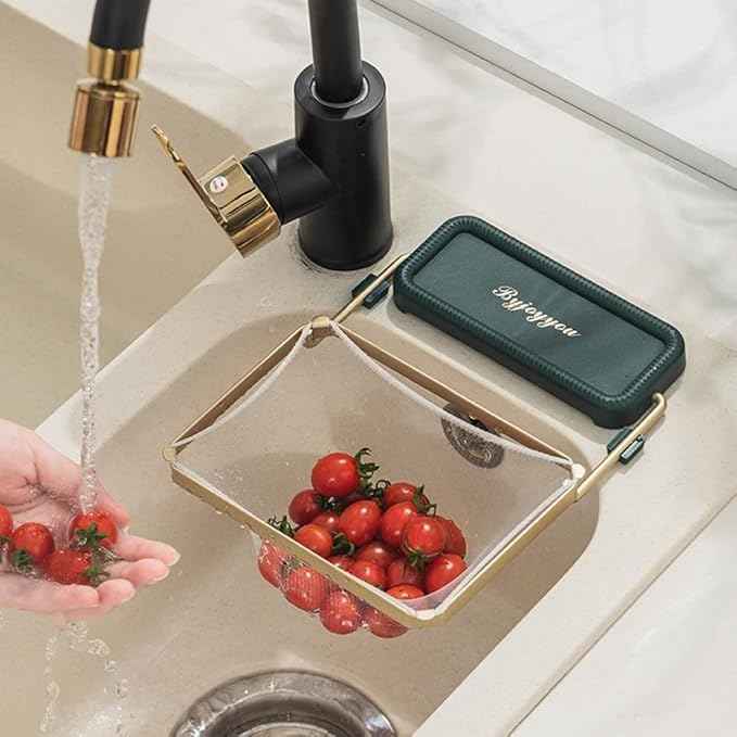 Kitchen Sink Filter Rack with Sink Filter Mesh Bags (100 Pcs)