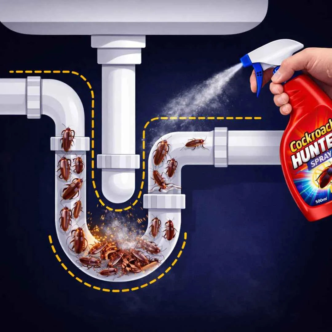 Powerful Cockroach Hunter Spray - Long Lasting (Buy 1 Get 1 Free) - Kitechen & Home