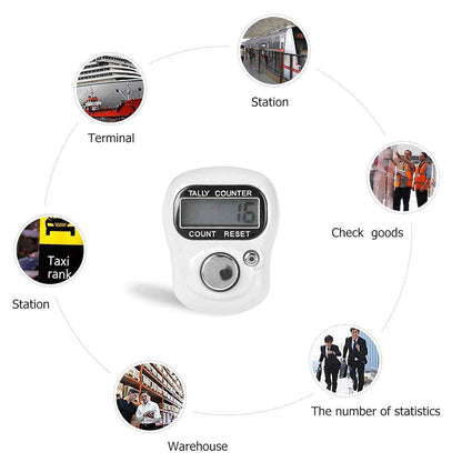 Digital LCD Finger Ring Tally Counter. Multiuse Mini Hand Tally Finger Ring Counting Device