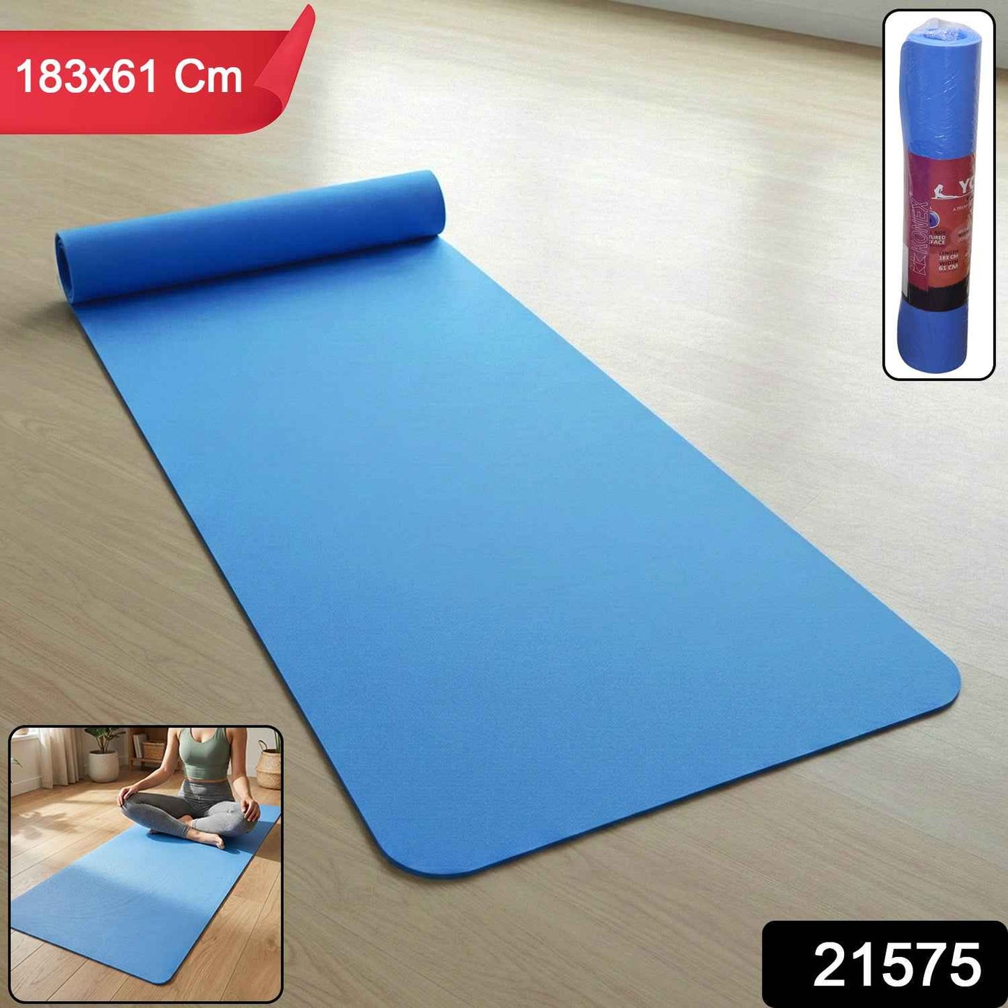 Premium Non-slip Yoga Mat For Home  Gym (1 Pc)