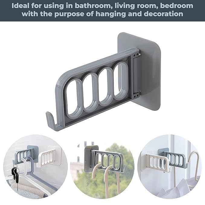 Multi-Purpose 4-Slot Space Saving Folding Wall Hanger