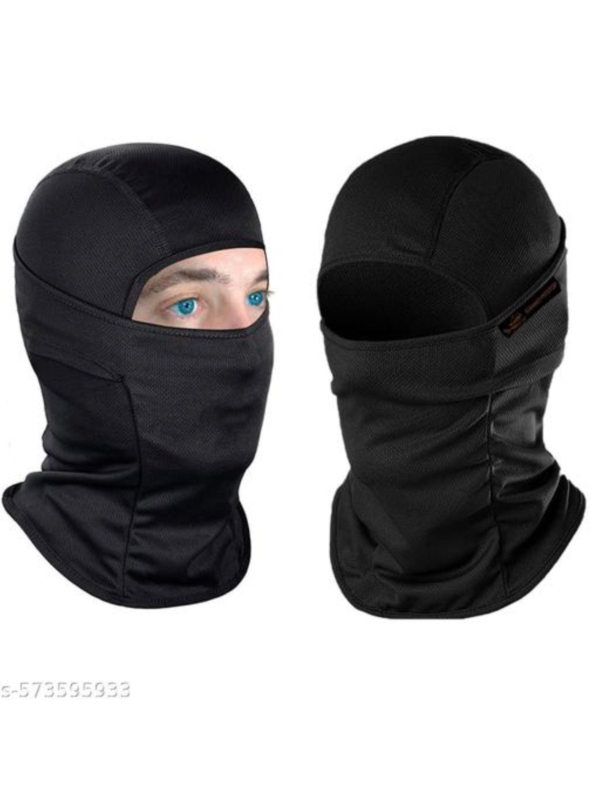 Fratte Full and Half face Mask & Face Protection for Bikers & Cycling In Black Colour - VibeDroid
