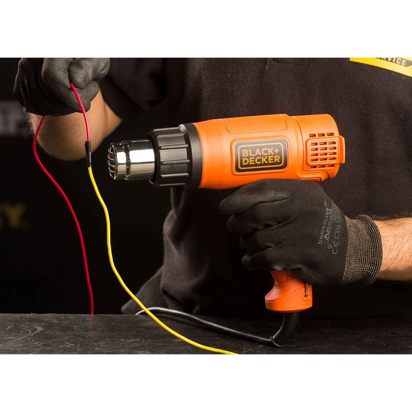 BLACK+DECKER KX1800-B1, 1800 W, Dual Temperature High Speed Corded Heat Gun for Removing & Drying Paint Coats, Remelting Adhesives & Shrink Wrapping, 3 Metre Cable, Orange & Black