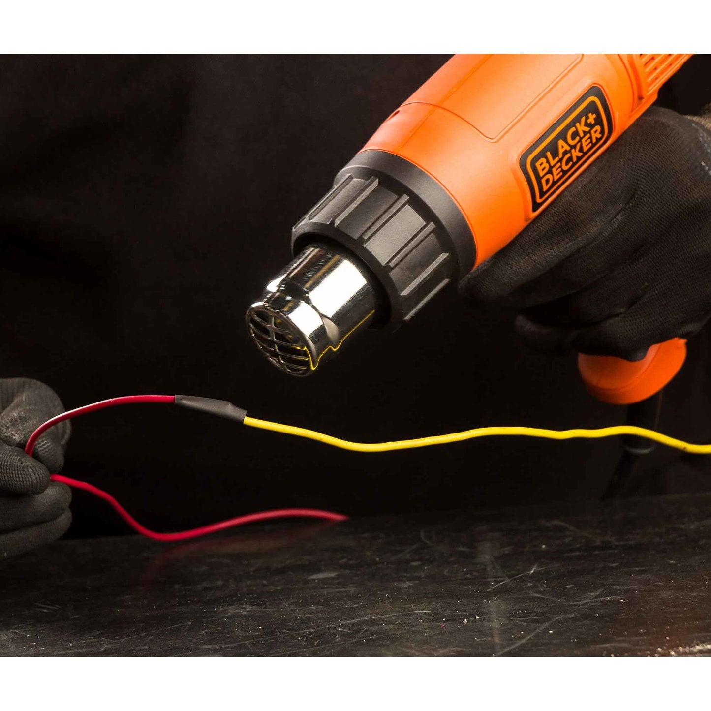 BLACK+DECKER KX1800-B1, 1800 W, Dual Temperature High Speed Corded Heat Gun for Removing & Drying Paint Coats, Remelting Adhesives & Shrink Wrapping, 3 Metre Cable, Orange & Black