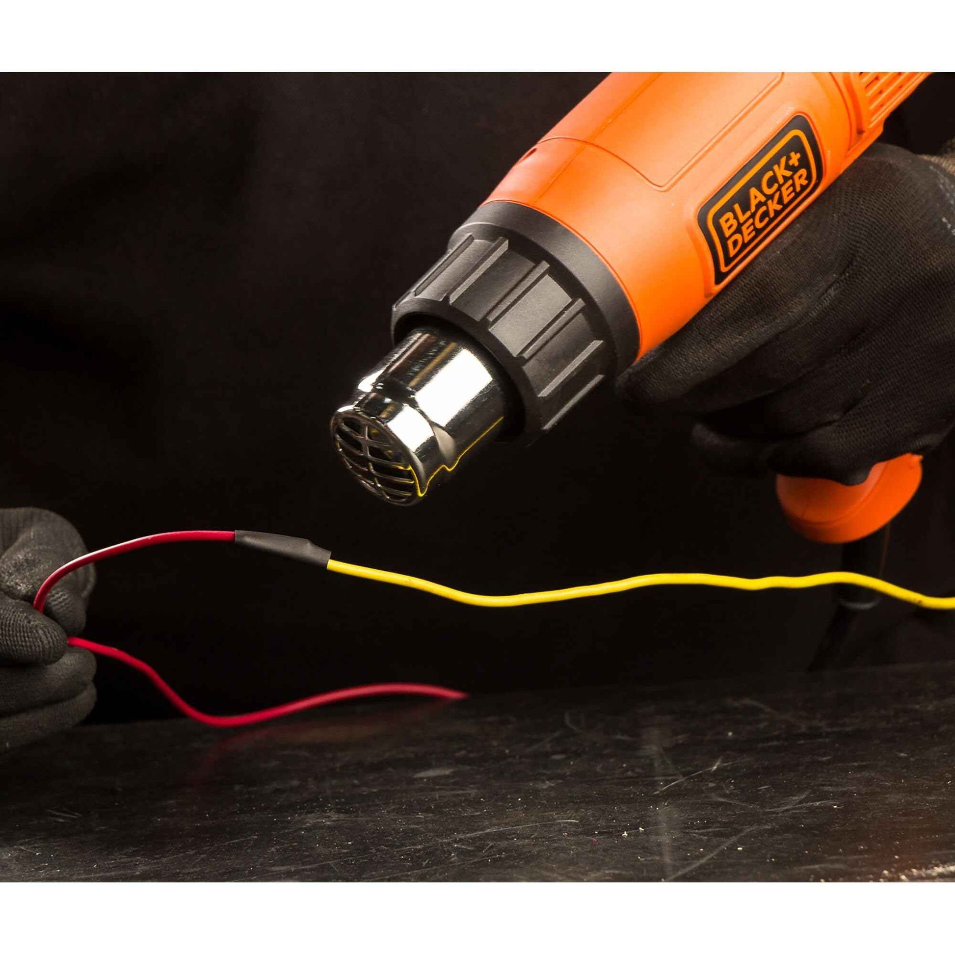 BLACK+DECKER KX1800-B1, 1800 W, Dual Temperature High Speed Corded Heat Gun for Removing & Drying Paint Coats, Remelting Adhesives & Shrink Wrapping, 3 Metre Cable, Orange & Black