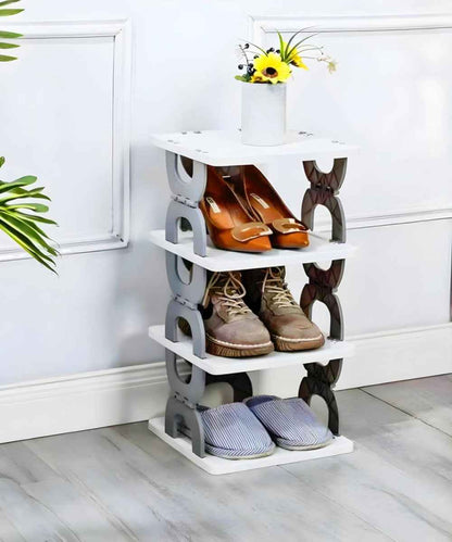 Premium Multi-Tier Freestanding Storage & Shoe Rack. Freestanding Book Rack for Home