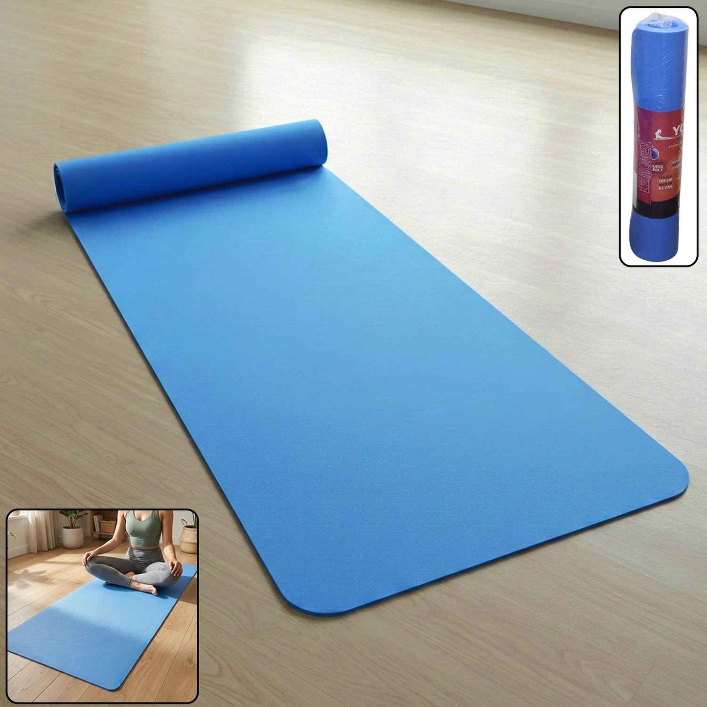 Premium Non-slip Yoga Mat For Home  Gym (1 Pc)