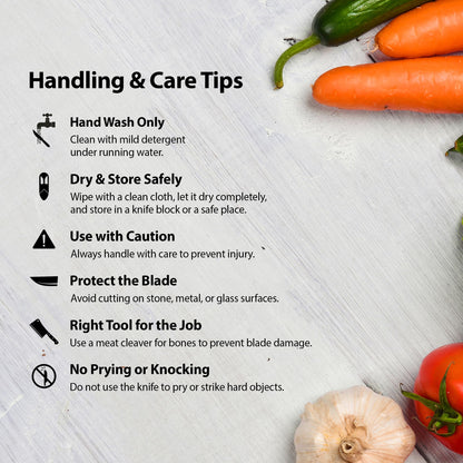 6 Pcs Kitchen Knife Set with Cover for Home & Restaurant Use - VibeDroid
