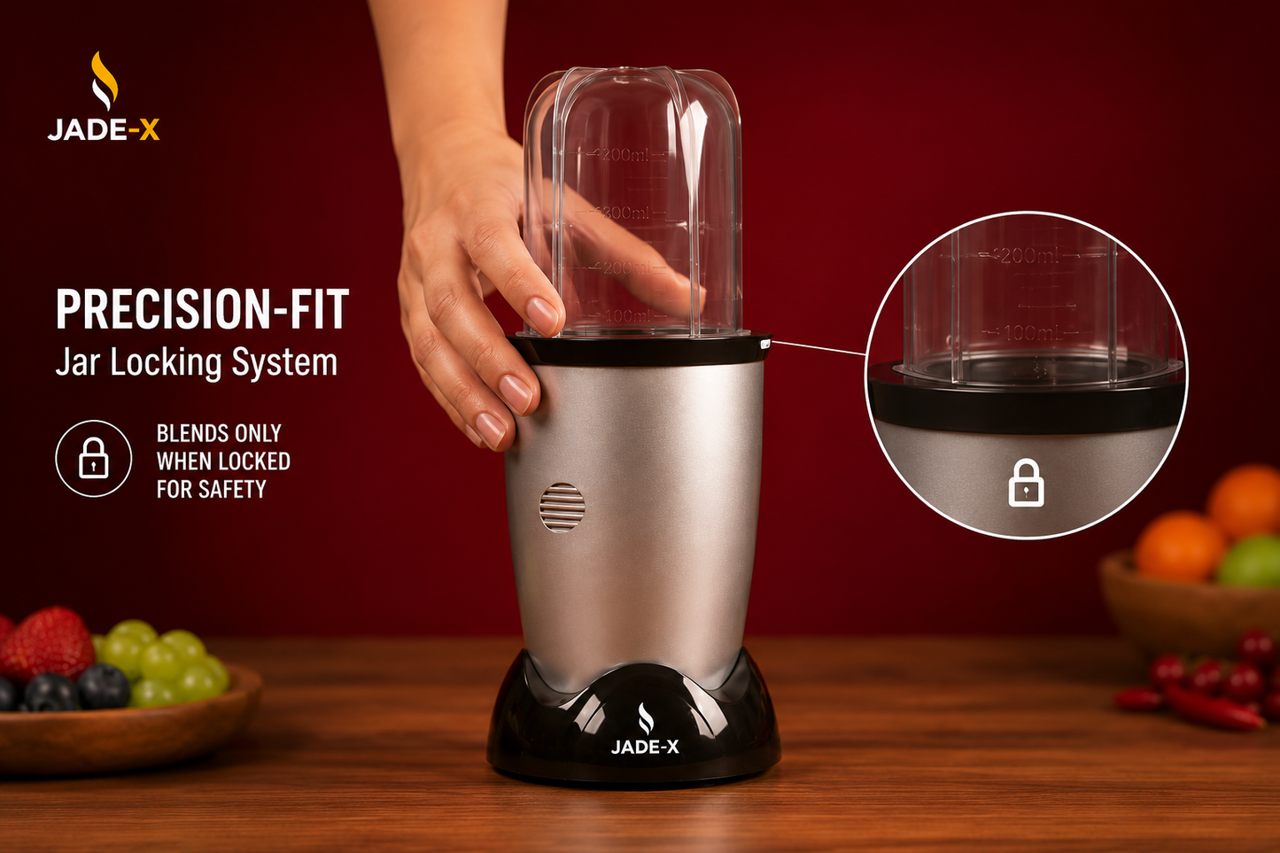 JADE-X Personal Blender Juicer with 2 Jars - VibeDroid