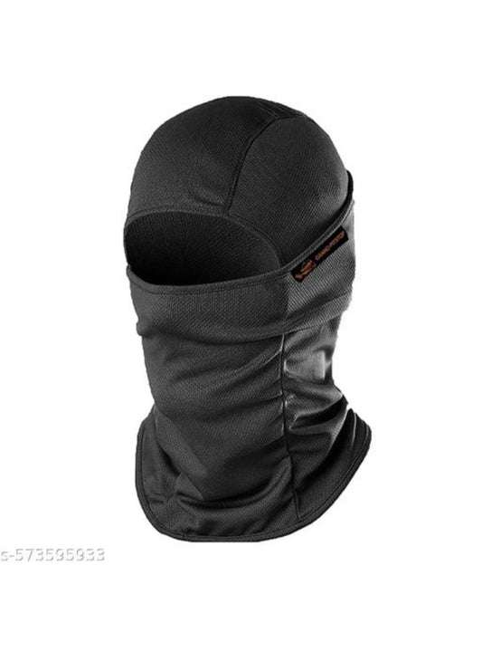 Fratte Full and Half face Mask & Face Protection for Bikers & Cycling In Black Colour - VibeDroid
