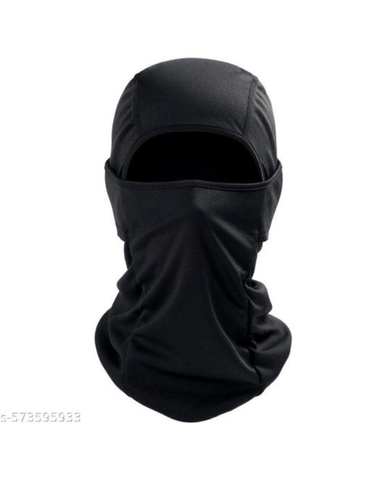 Fratte Full and Half face Mask & Face Protection for Bikers & Cycling In Black Colour - VibeDroid