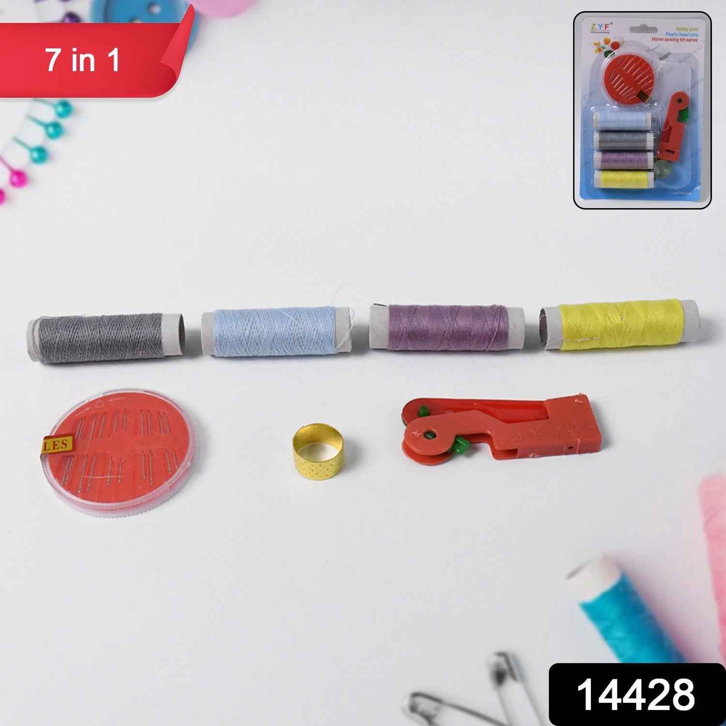 7 In 1 Multipurpose Tailoring Sewing Accessories Kit (1 Set)