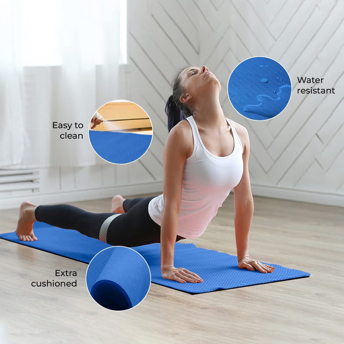 Premium Non-slip Yoga Mat For Home  Gym (1 Pc)