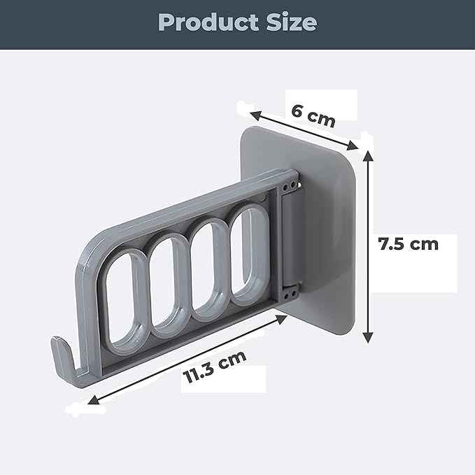 Multi-Purpose 4-Slot Space Saving Folding Wall Hanger