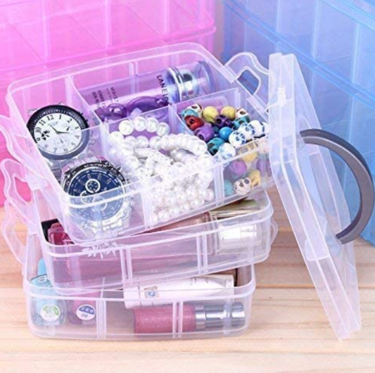 plastic transparent storage organizer box