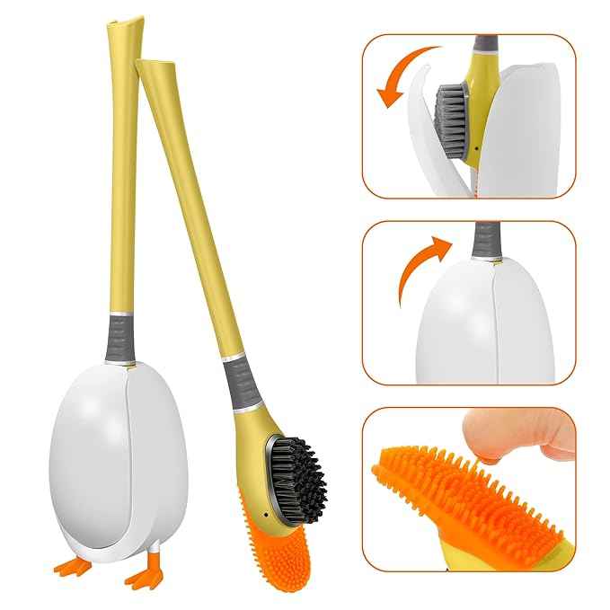 Duck Shape Silicone Bathroom Toilet Brush