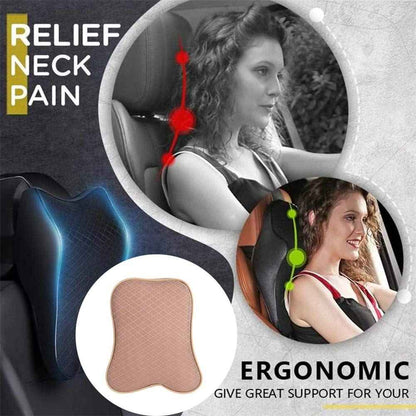 Premium Ergonomic Memory Foam Car Neck Rest Pillow. Car Neck Rest Memory Foam Solid Pillow BIG (RHR)