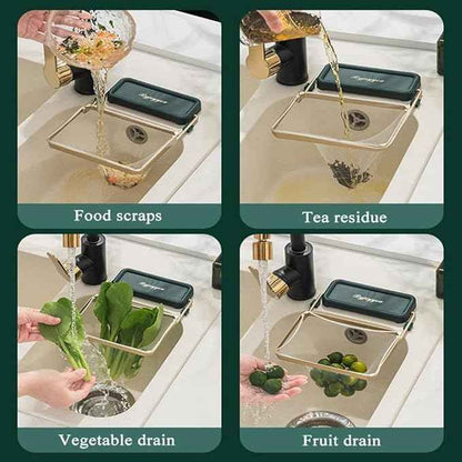 Kitchen Sink Filter Rack with Sink Filter Mesh Bags (100 Pcs)
