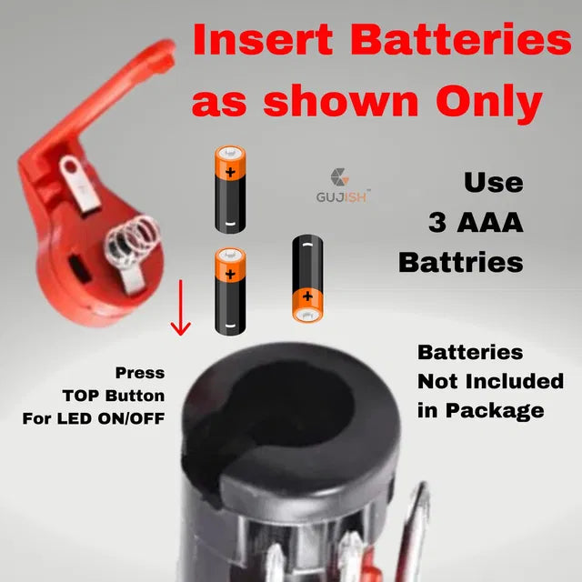 Premium 8-in-1 Multi-Screwdriver Tool with Built-In LED Flashlight - VibeDroid