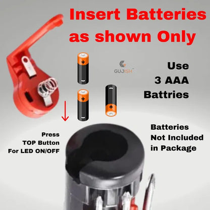 Premium 8-in-1 Multi-Screwdriver Tool with Built-In LED Flashlight - VibeDroid