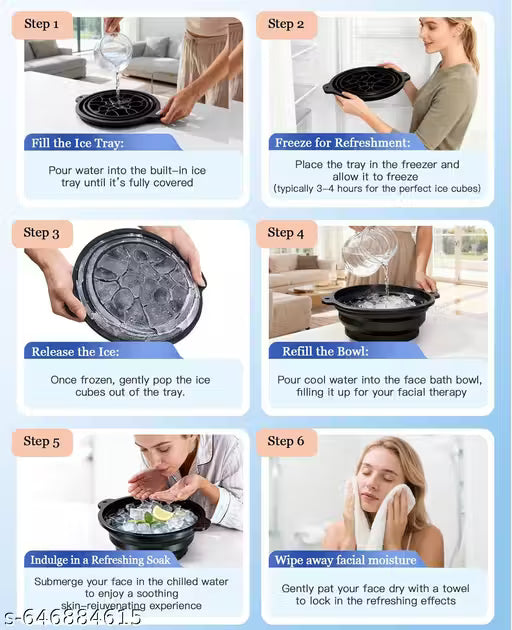 Facial Ice Bath Bowl - Silicone Cold Therapy Tool - VibeDroid