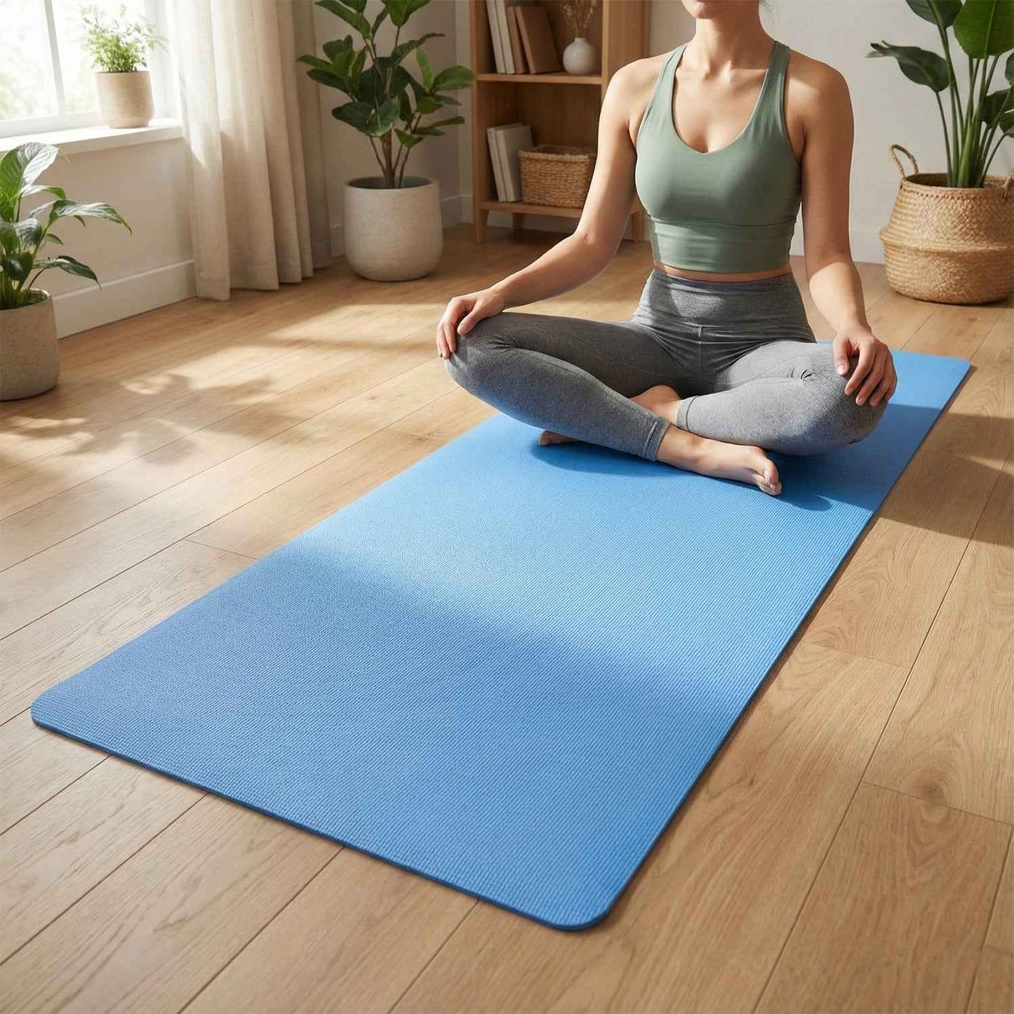 Premium Non-slip Yoga Mat For Home  Gym (1 Pc)