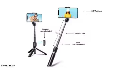 Extendable Tripod Selfie Stick - 72cm with Bluetooth - VibeDroid